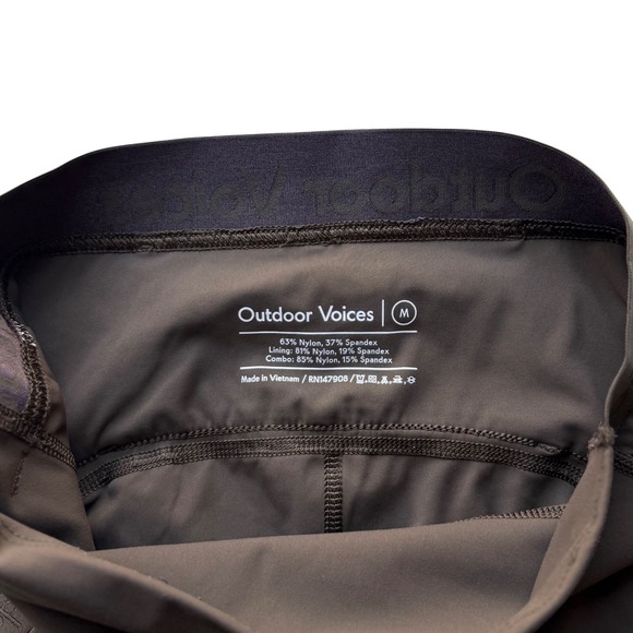 Outdoor Voices TechSweat Utility Leggings Olive / Brown Size M - Picture 2 of 6